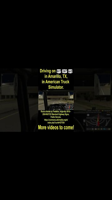 Driving on US 87, 287 & 60 in Amarillo, TX,in American Truck Simulator