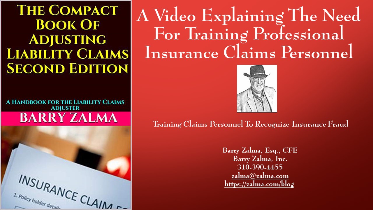 A Video Explaining The Need For Training Professional Insurance Claims Personnel