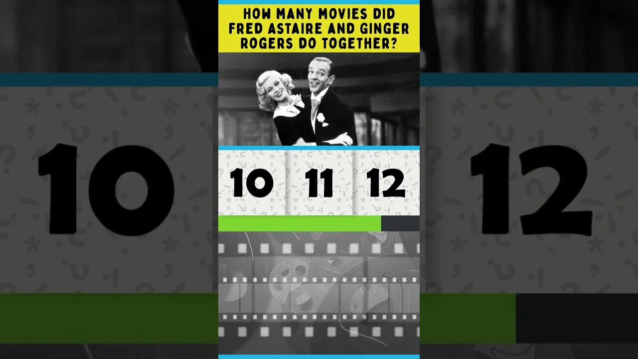 How many movies did Fred Astaire and Ginger Rogers do together? #reels #shorts #trivia #movies