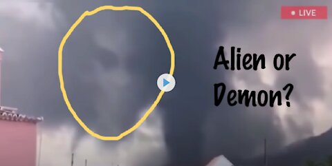 Was That an Alien or a Demon in the Smoke Coming Out of the Cumbre Vieja Volcano?