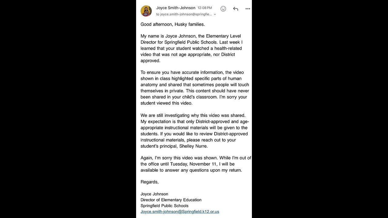 🇺🇸Springfield teacher on leave after showing first-graders a sexual-education video