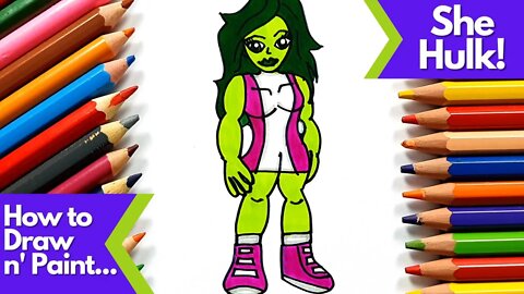 How to draw and paint She Hulk Marvel