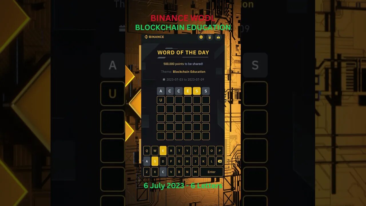 Binance WODL: Master Crypto Knowledge with the Ultimate Wordle Game! | 6 July Answers #shorts #btc