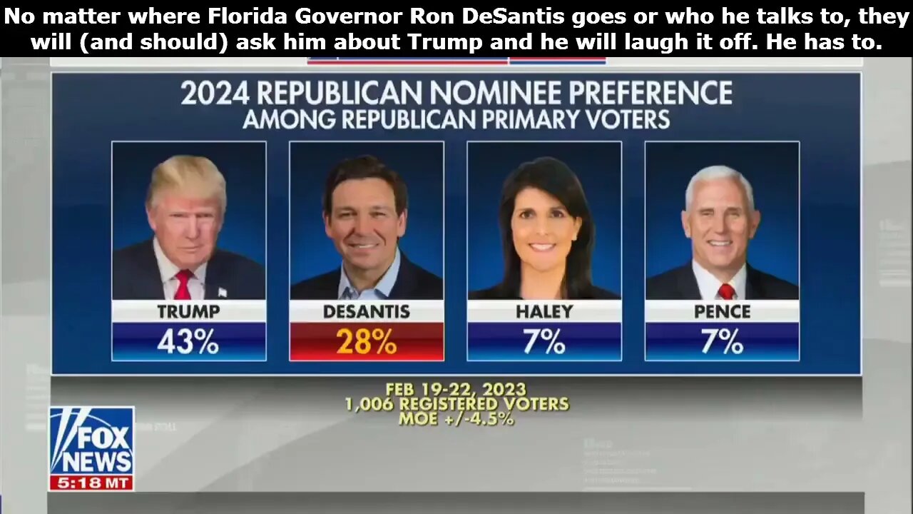 DeSantis is not going to play Trump's game