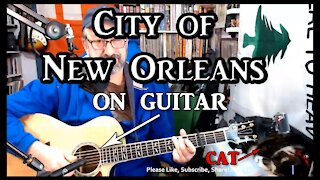 City of New Orleans on Guitar (with my cat) [Goodman/Guthrie]