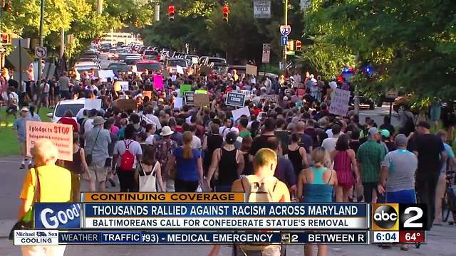 Thousands rallied against racism across Maryland