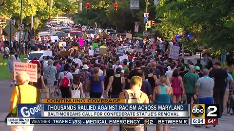 Thousands rallied against racism across Maryland