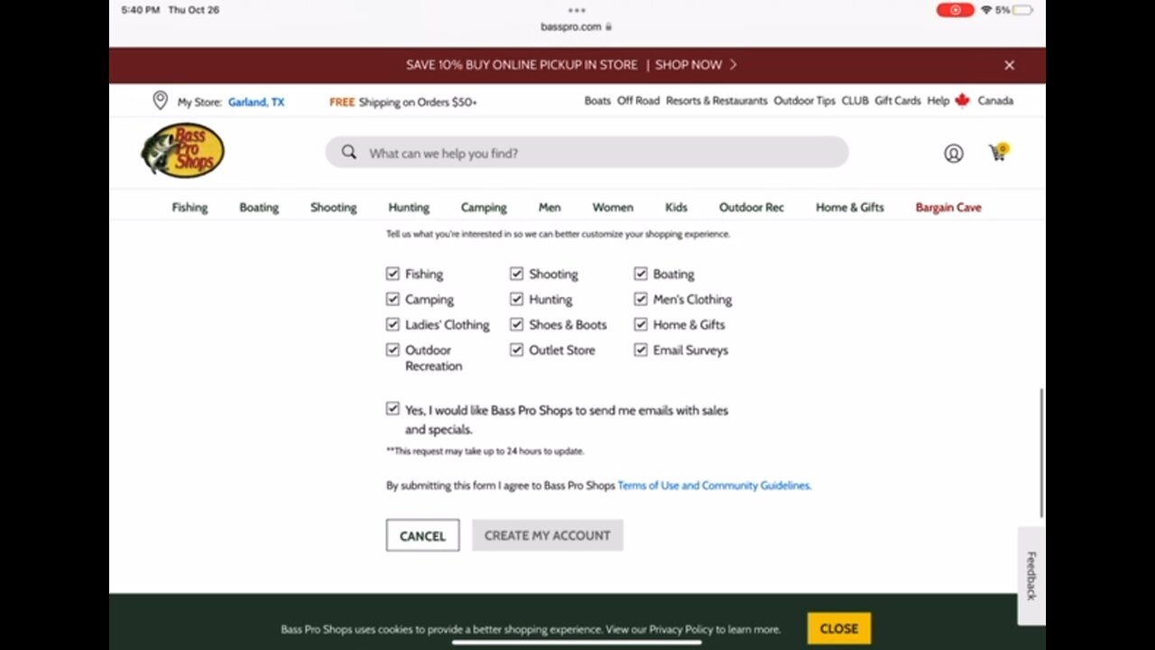 How to Create a Bass Pro Account