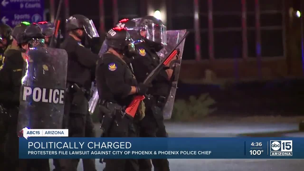 Protesters file lawsuit against City of Phoenix after officers mass-arrested people