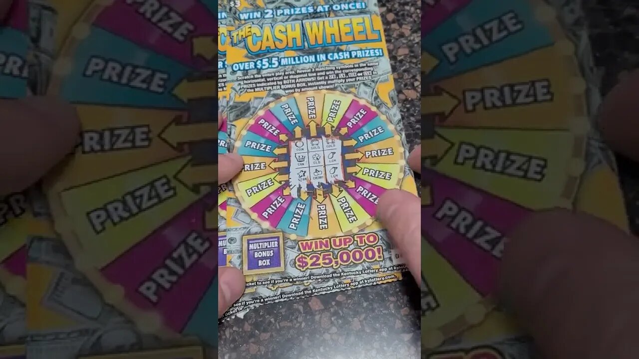 Winning Cash Wheel Scratch Off Tickets from the Kentucky Lottery again!