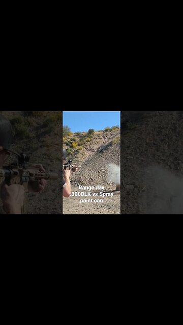 .300BLK w/ suppressor vs spray-paint can