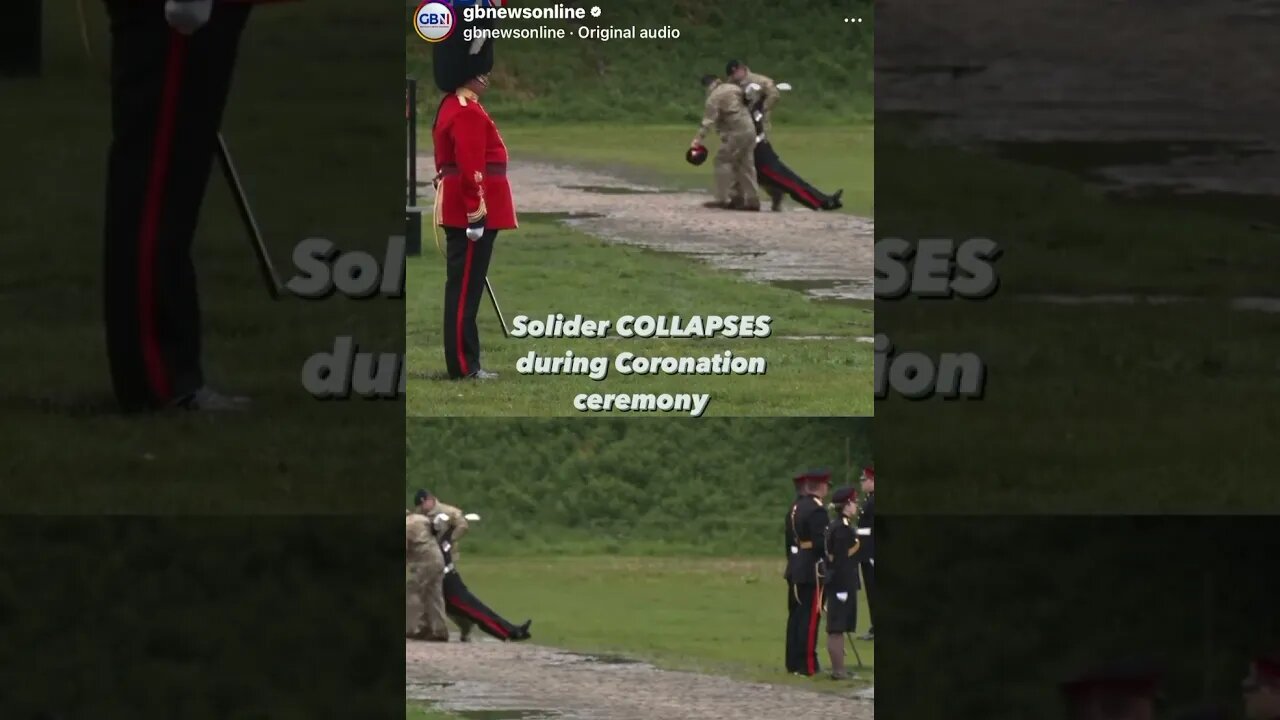 British soldier collapses during coronation ceremony 😳