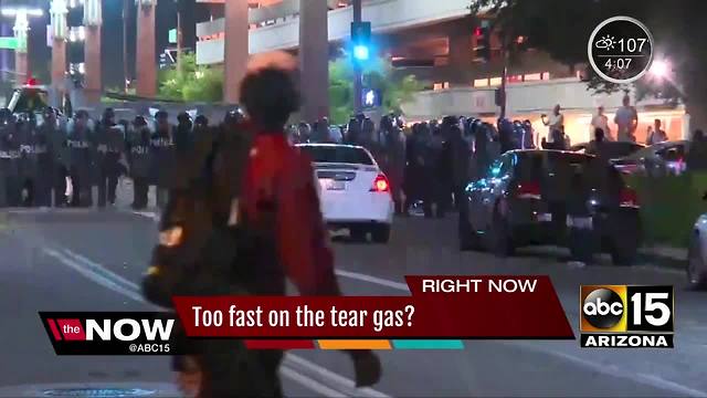 Protesters call for investigation into Phoenix PD after Trump rally