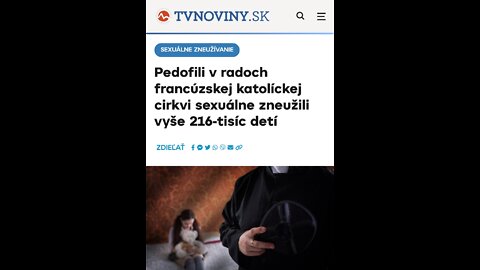 Cirkev vrieska len pri covide, ale pri praní špinavých peňazí, vojne a pedofilii je ticho!