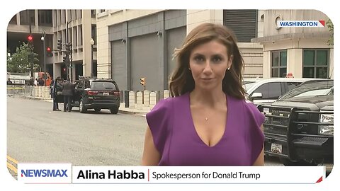 Trump lawyer Alina Habba holds press briefing before arraignment - August 3, 2023