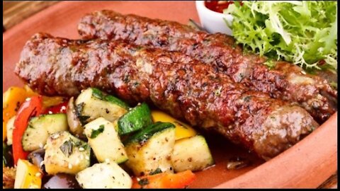 Kebab meat and favorite dinner