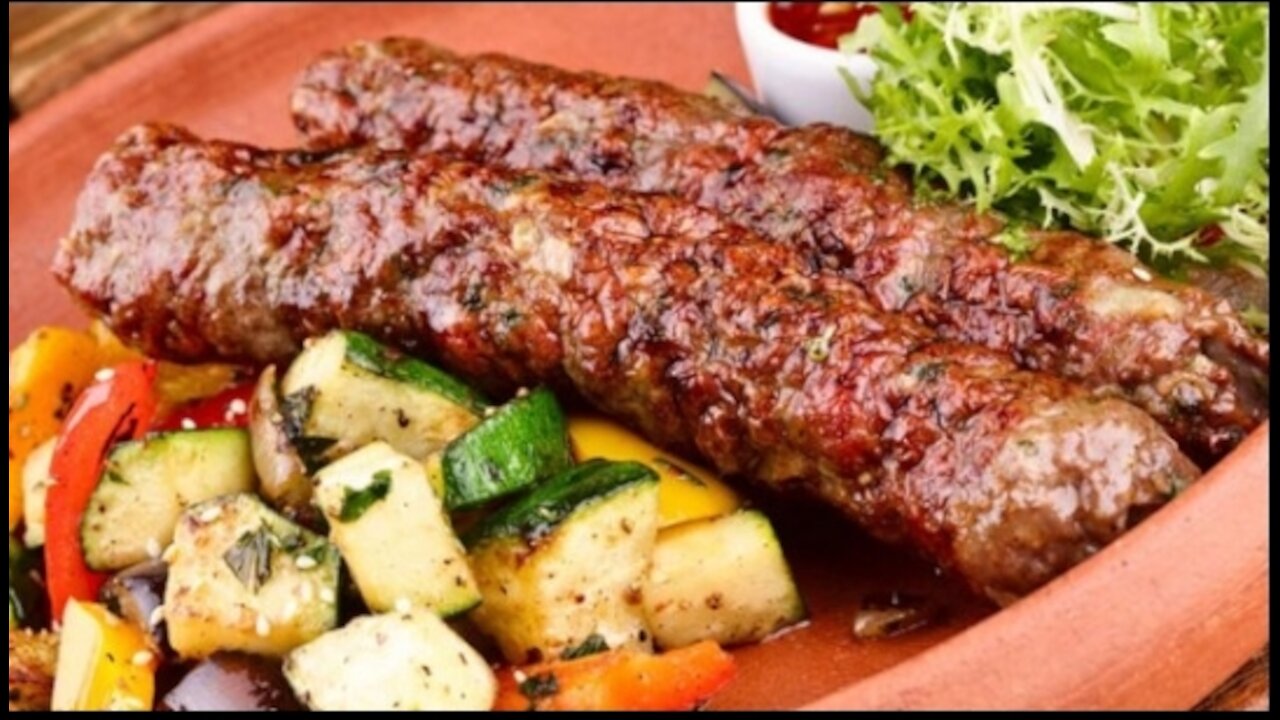 Kebab meat and favorite dinner