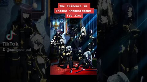 The Eminence in Shadow ANNOUNCEMENT?!