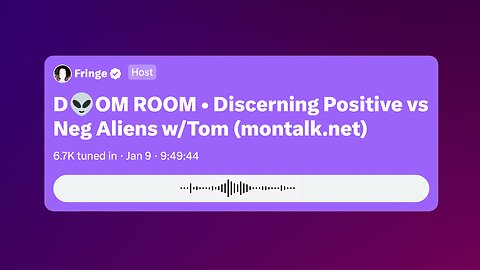 1. Tom Montalk: Discerning Positive vs. Negative Aliens (Twitter Space 1/9/24)