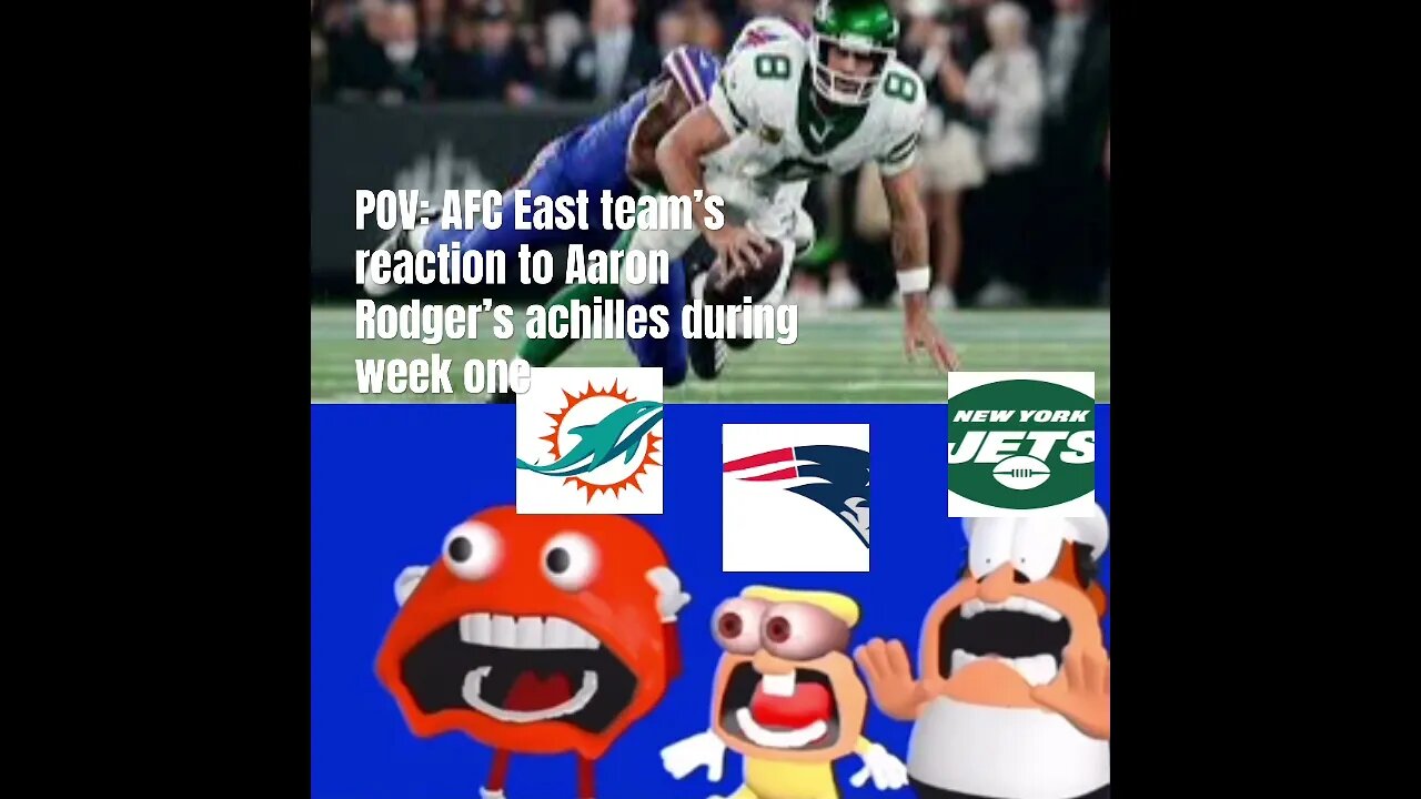 🏈 AFC East Reacts to Aaron Rodgers' Achilles Injury | 🍕 Pizza Tower Scream Meme #Shorts