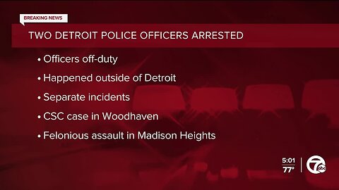 Two Detroit police officers arrested