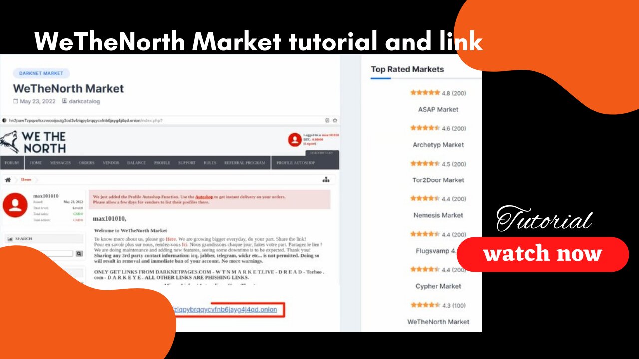 WeTheNorth Market tutorial and link