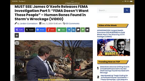 James O’Keefe Releases FEMA Investigation Pt 1: “FEMA Doesn’t Want These People” – Human Bones Found