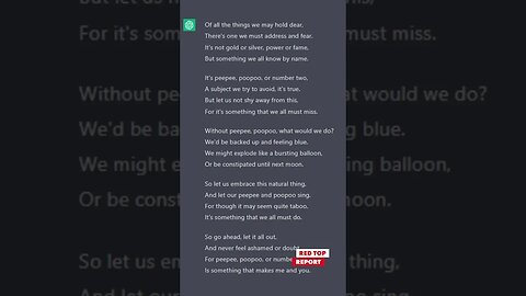 Chat GPT's PeePee PooPoo Poem #shorts #chatgpt