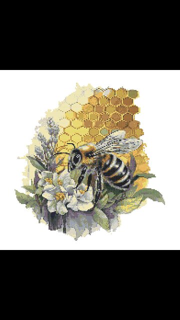 Floral Honey Bee Cross Stitch Pattern by Welovit | welovit.net | #welovit