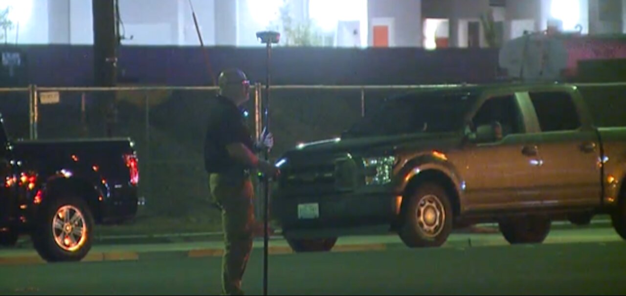 Pedestrian dies in crash near Showboat apartments