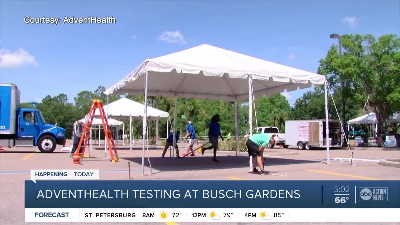 AdventHealth offering free, drive-up coronavirus testing at Adventure Island starting Wednesday