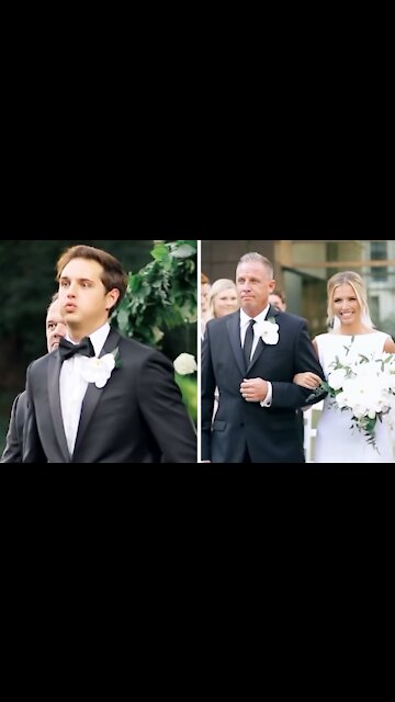 Groom's reaction to seeing his bride is beyond priceless