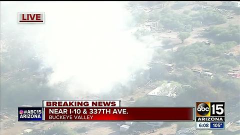 Mobile home scorched in Buckeye Valley