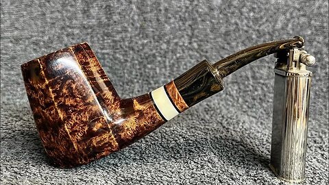 LCS Briars pipe 784 bent panelled billiard