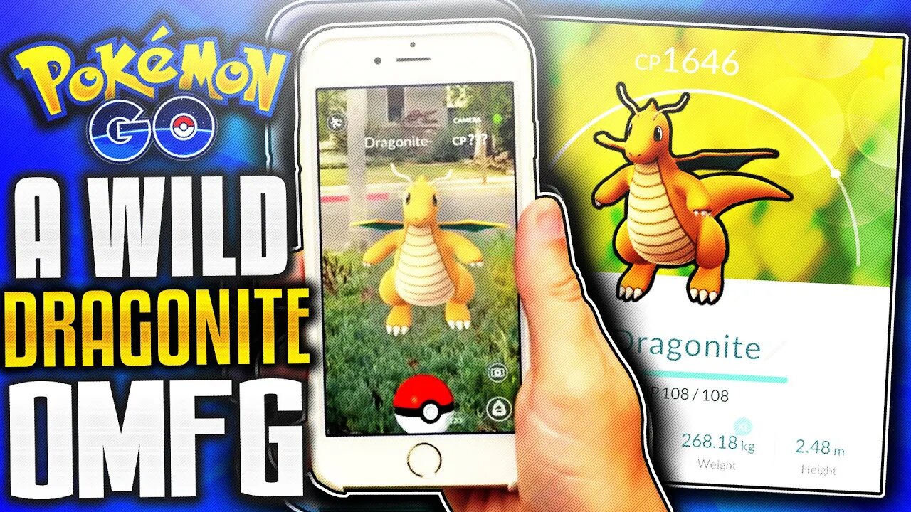 "A WILD DRAGONITE HAS APPEARED!" 1600+ CP DRAGONITE CAPTURE LIVE! RARE POKEMON CAUGHT! (POKEMON GO)!