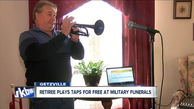 Getzville man plays taps live at military funerals, for free