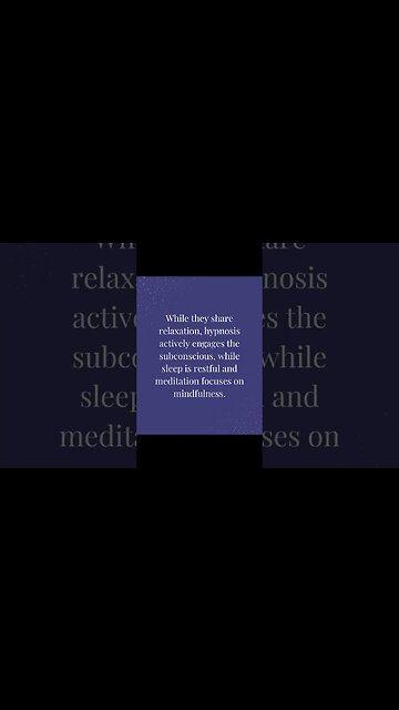 Hypnosis 😵‍💫 Vs Sleep 😴 Vs Meditation 🧘 #lukenosis #meditation #sleep #hypnosis