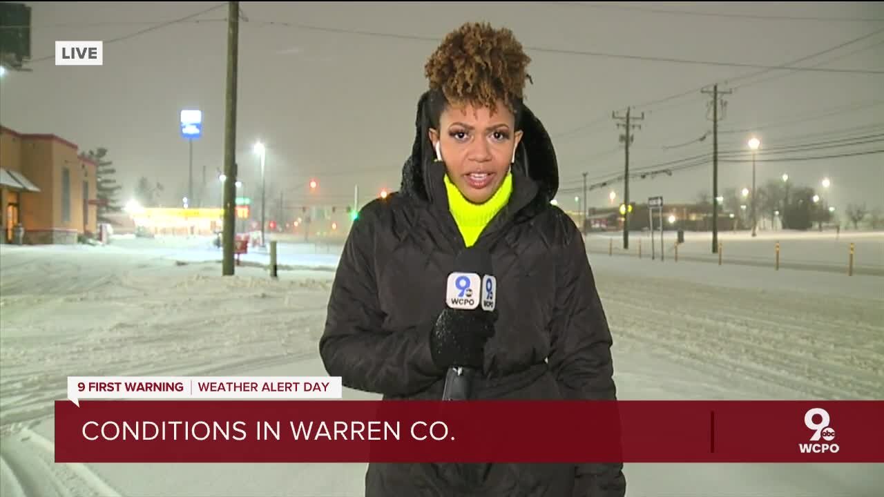 Snow conditions in Warren County