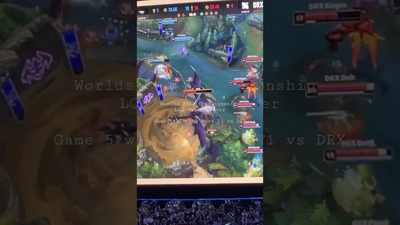 Worlds 2022 Championship- LOL winning move final game 5, T1 vs DRX