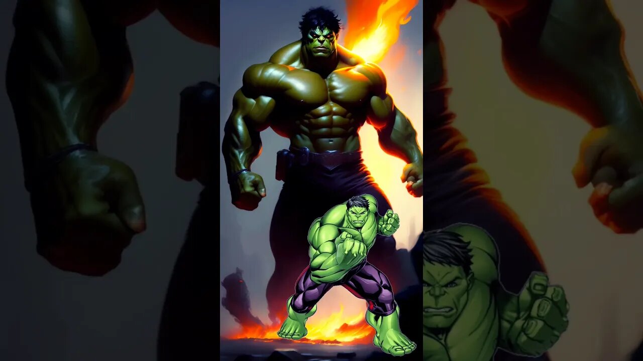 hulk on fire greg rutkowski #fypシ #hulkhogan #hulksmash #hulkedametucosita #marvel #avengers