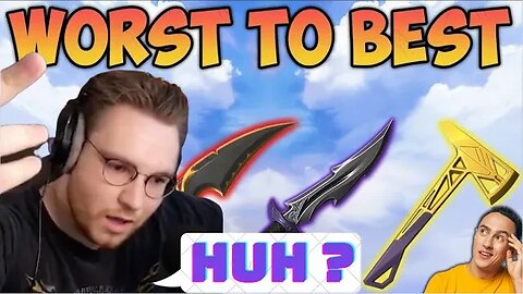 🔴ohnePixel Reacts | Ranking Every VALORANT Knife (*he mocks them)