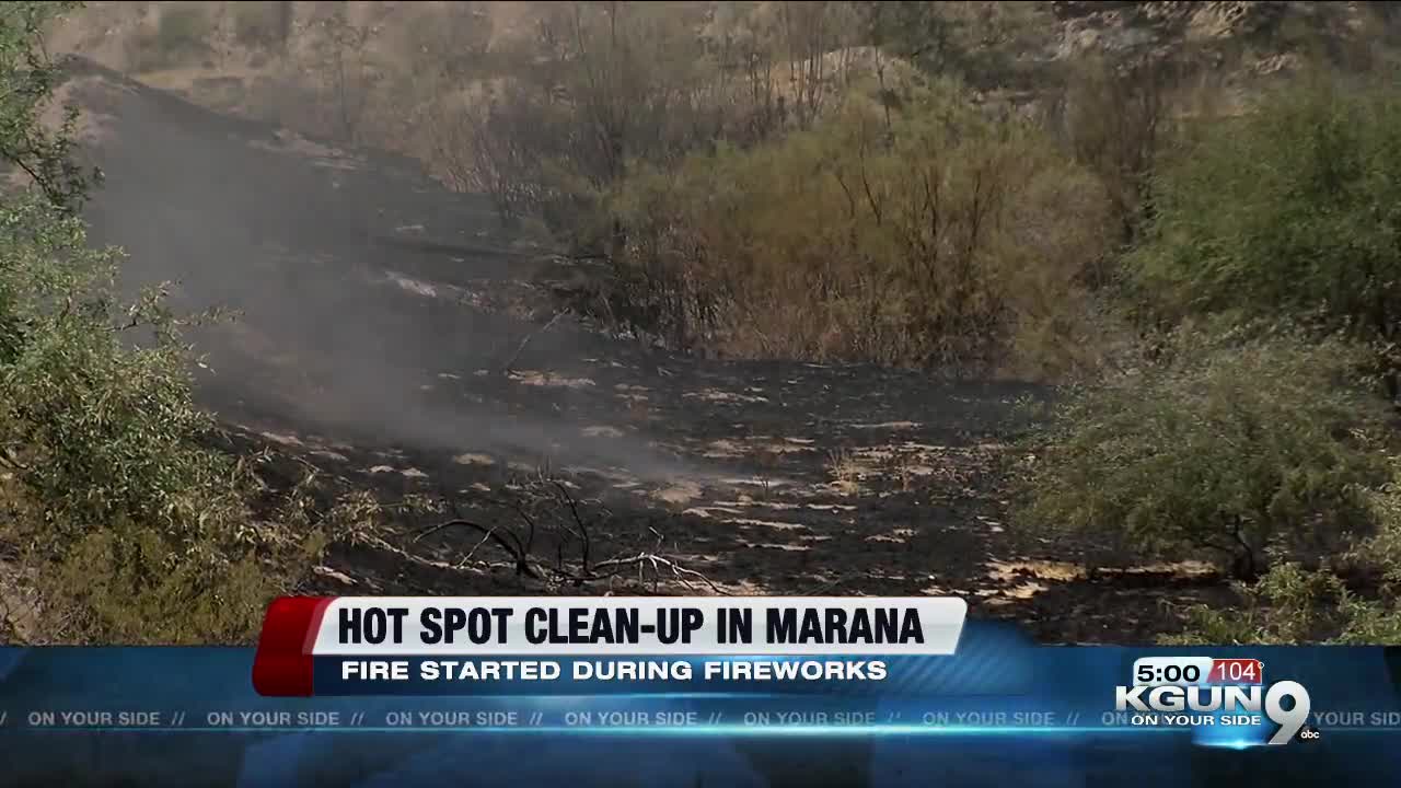 Fireworks show shut down due to fire in Santa Cruz River