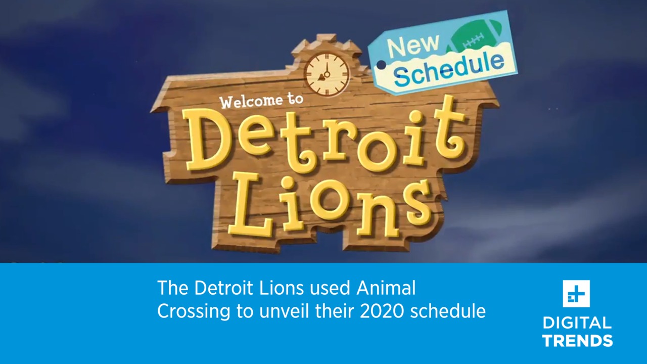 The Detroit Lions used Animal Crossing to unveil their 2020 schedule