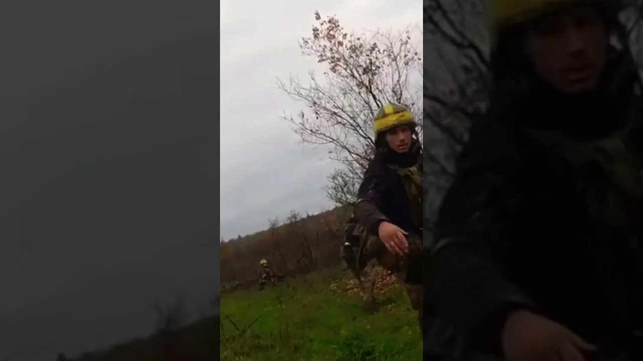 Ukrainians Come under Heavy Mortar Attack by RU Forces in rare Ukraine War POV clip. Like and follow