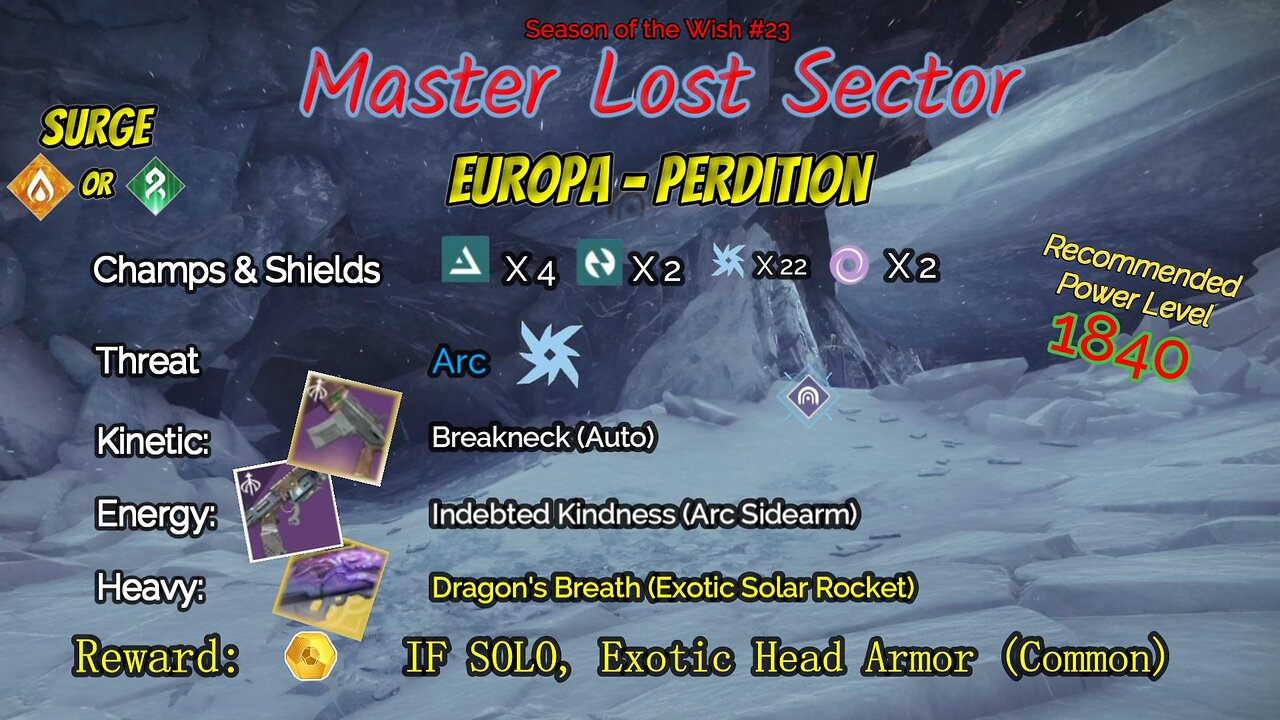 Destiny 2 Master Lost Sector: Europa - Perdition on my Arc Warlock 2-16-24