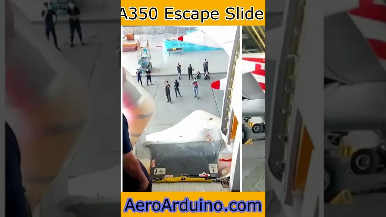 How A350 Emergency Slide Opening in Details #Aviation #AeroArduino