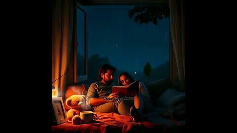 Lofi Night: Rainy Moments with a Couple, Coffee & Teddy Bear"