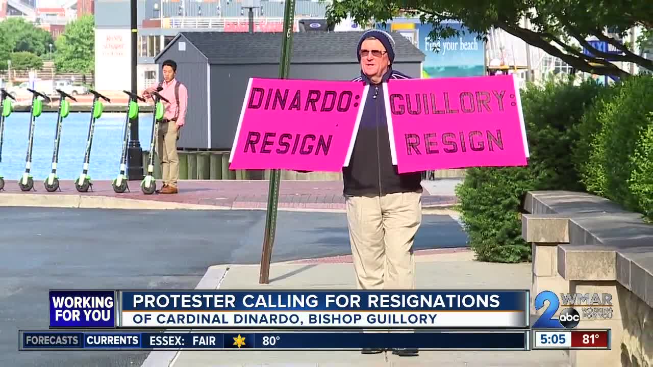 Protestors calling for resignations of bishops following sexual abuse allegations