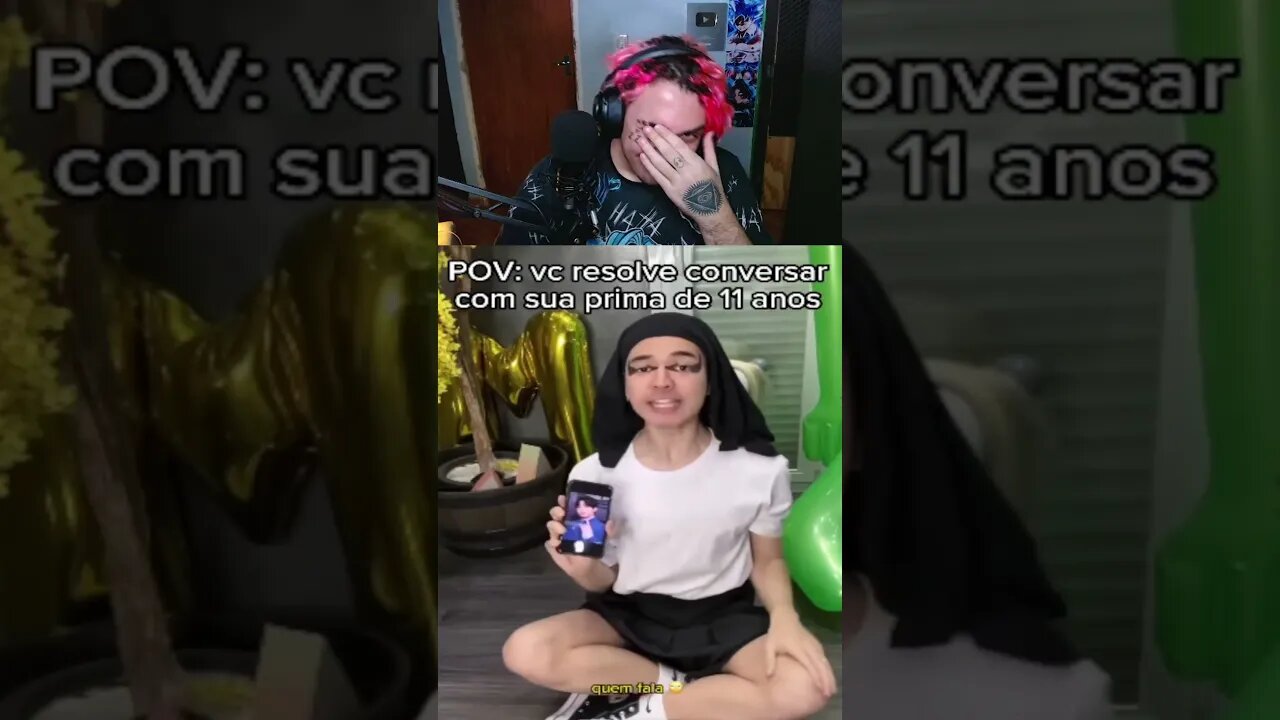 REACT MORIMURA - QUANDO VC RESOLVE CONVERSAR C/ SUA PRIMA DE 11 ANOS 😹 KKKK