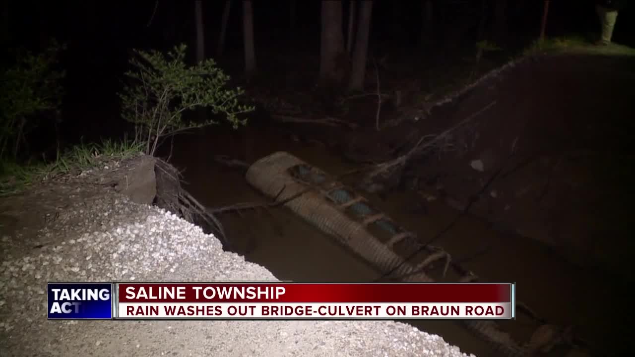 Massive sinkhole in Michigan leaves road impassable